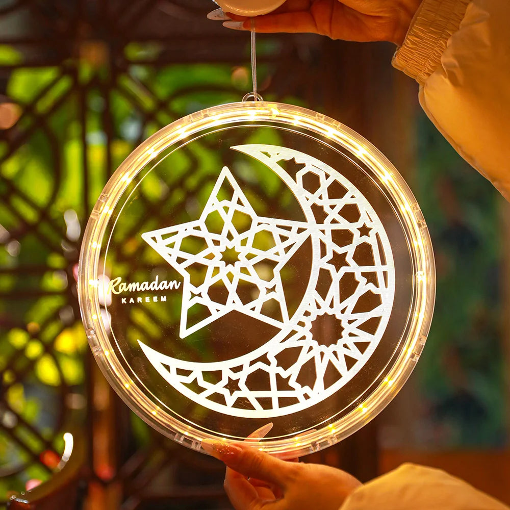 Ramadan Lights Moon Star LED Ramadan Decorations Islam