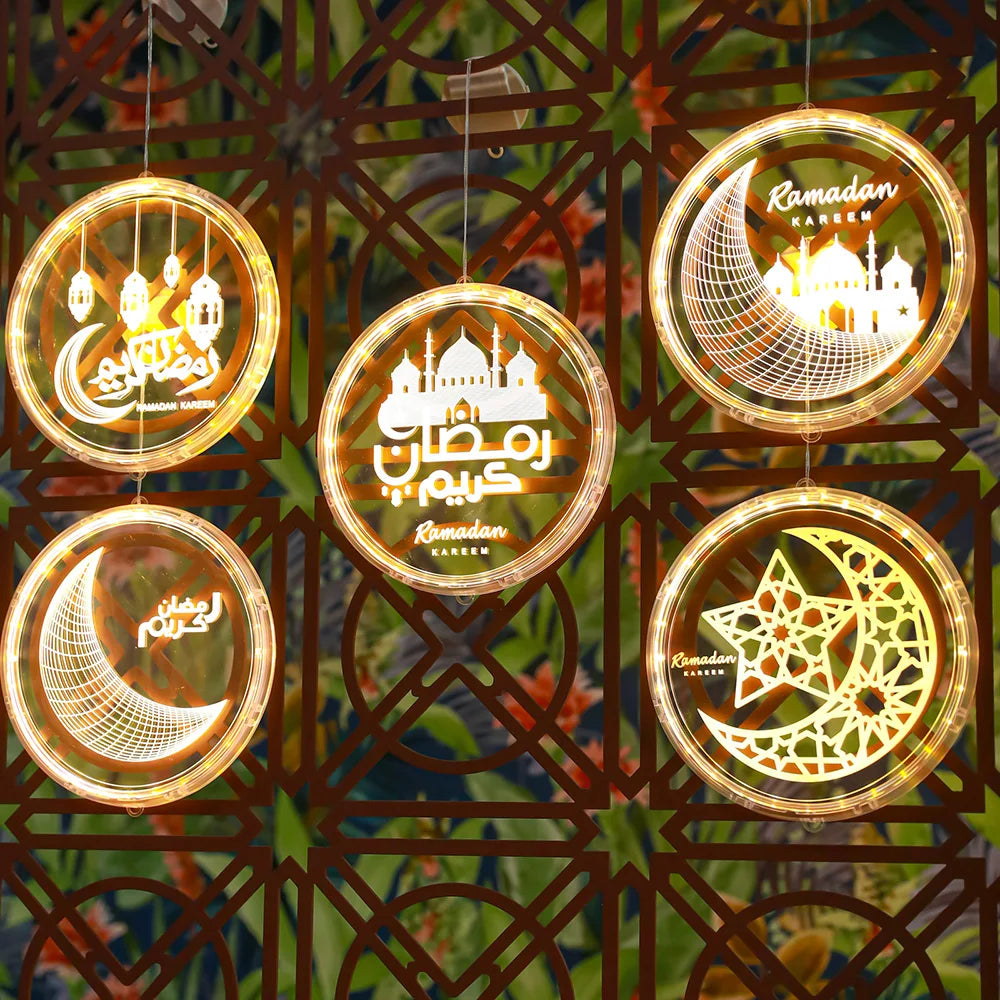 Ramadan Lights Moon Star LED Ramadan Decorations Islam