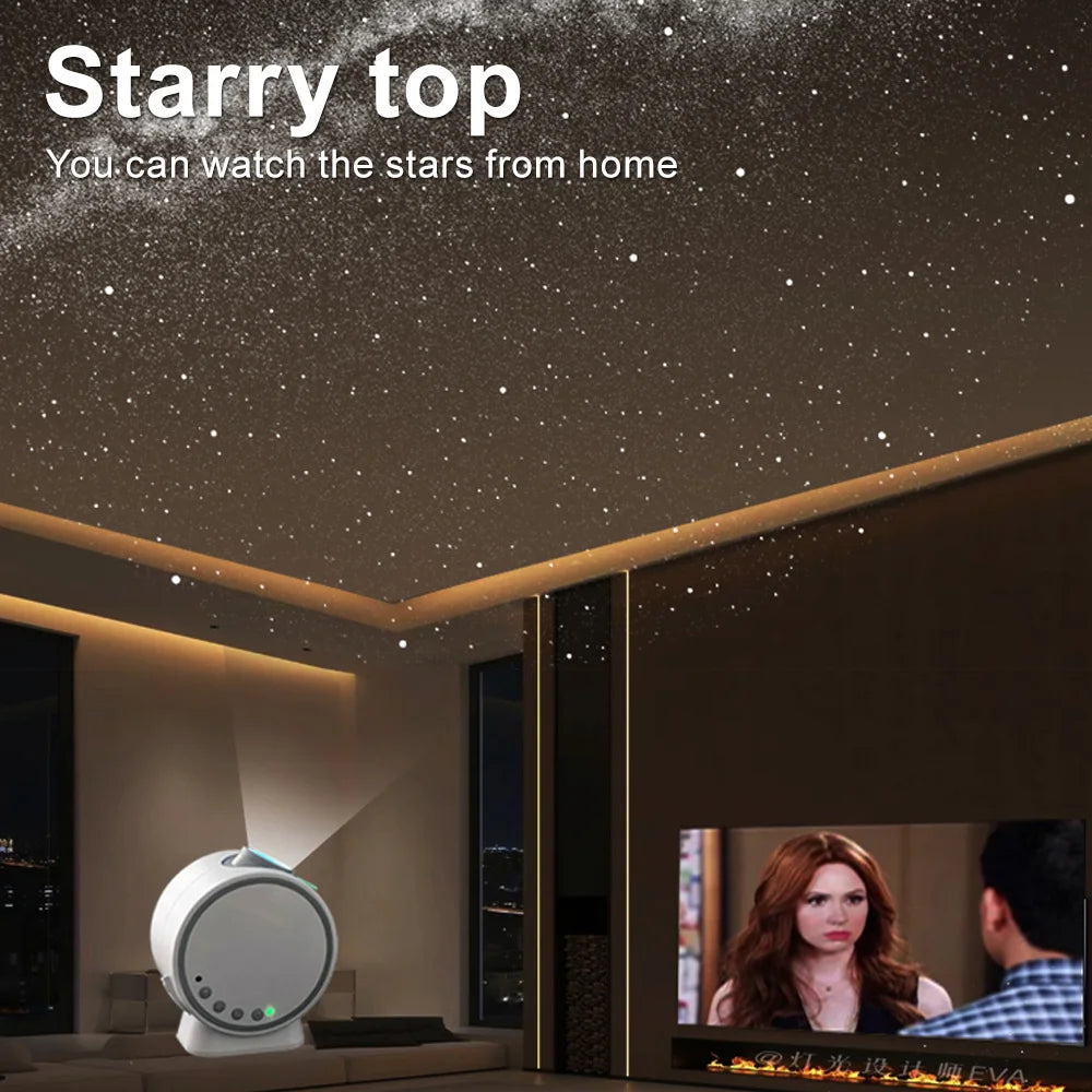Galaxy Star Bluetooth Projector Night Light For Bedroom 8 Films HD Star Projector Lamp with 360° Rotating for Party Decor