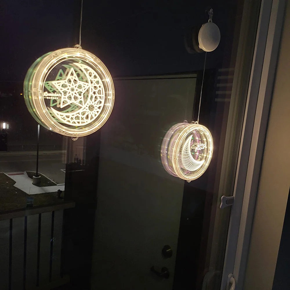Ramadan Lights Moon Star LED Ramadan Decorations Islam