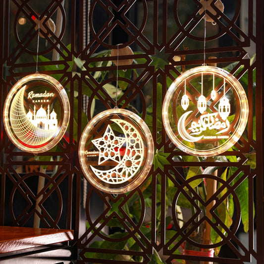 Ramadan Lights Moon Star LED Ramadan Decorations Islam